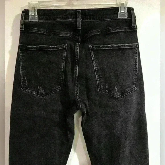 AGOLDE Las Angeles size 28 black distressed jeans in used pre owned condition - Picture 1 of 7